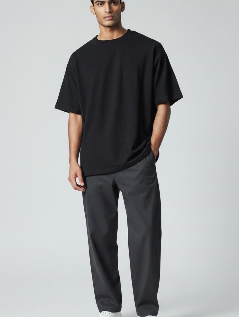 Men's Black T-Shirt Crew Neck